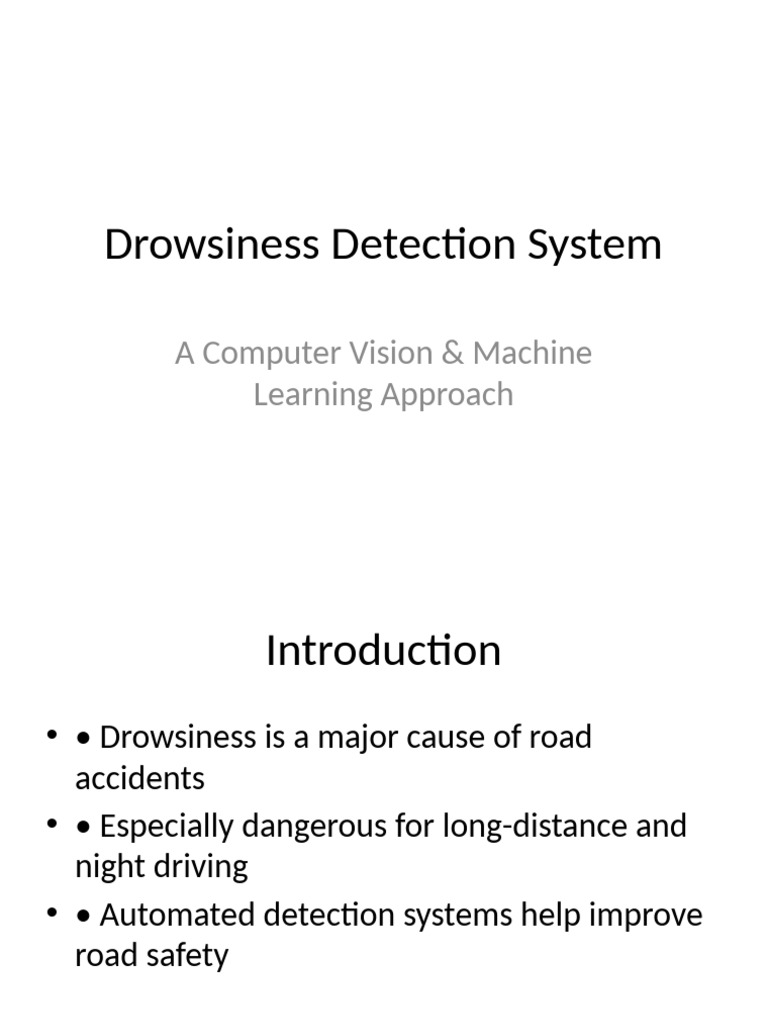 Real-Time Driver Drowsiness Detection System | PDF