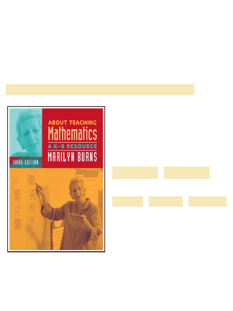About Teaching Mathematics A K 8 Resource 3rd Edition Marilyn Burns ...