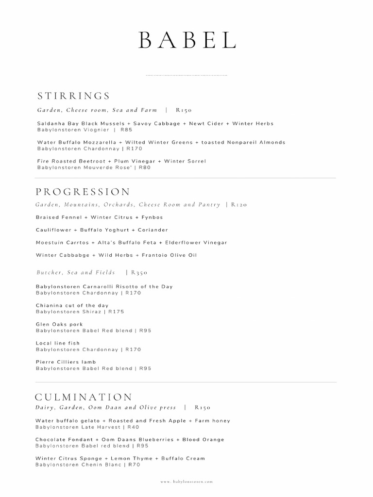 Babel Menu | PDF