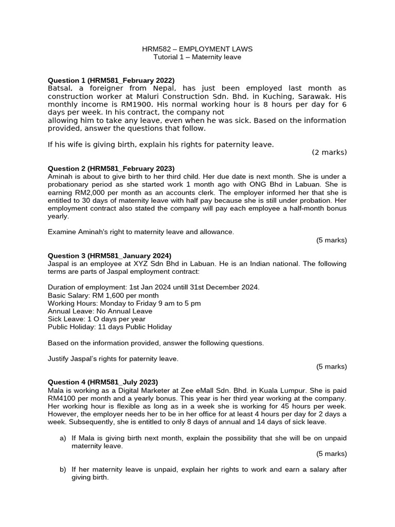 Understanding Maternity Leave Rights | PDF | Parental Leave | Employment