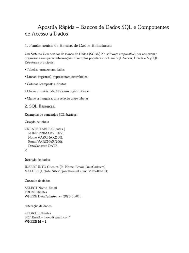 Apostila SQL | PDF