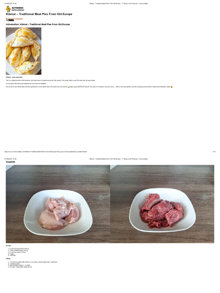 Kibinai | PDF | Food And Drink Preparation | European Cuisine