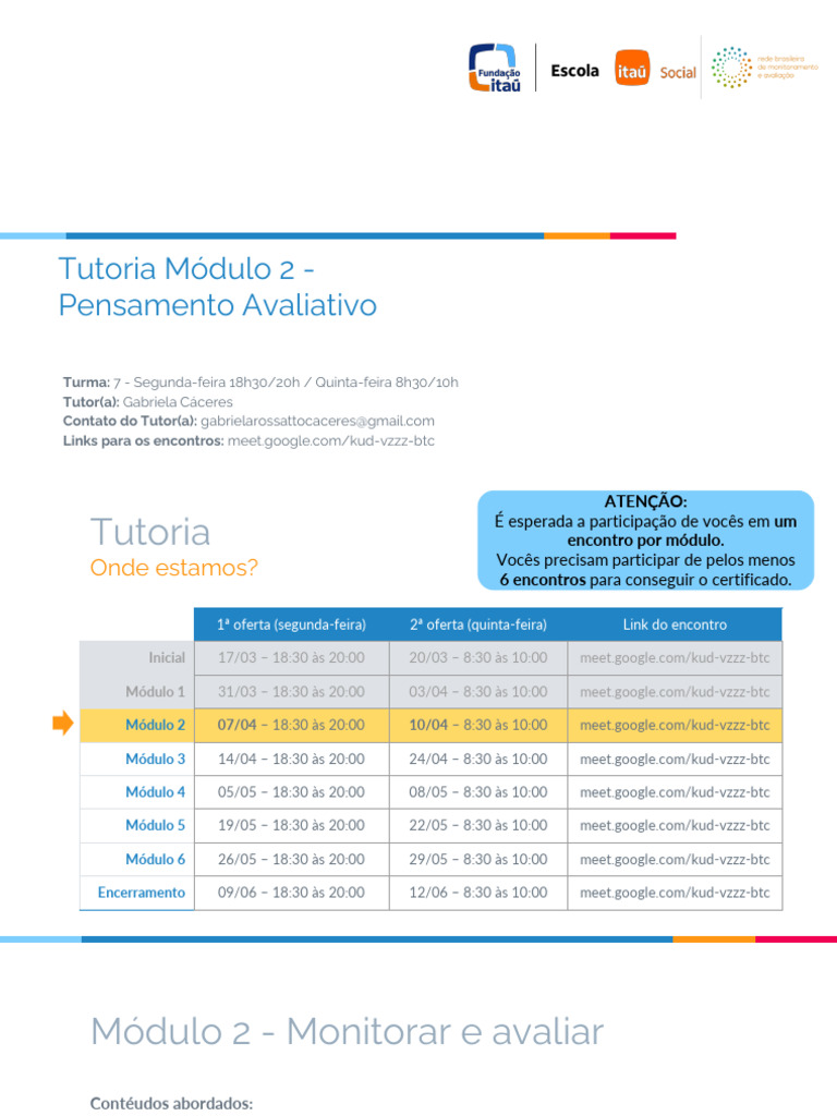 03 Tutoria Módulo 2 | PDF