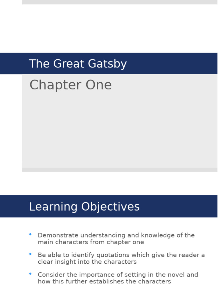 The - Great - Gatsby - CHPT - 1 (2025 - 10 - 07 00 - 06 - 06 UTC) | PDF ...