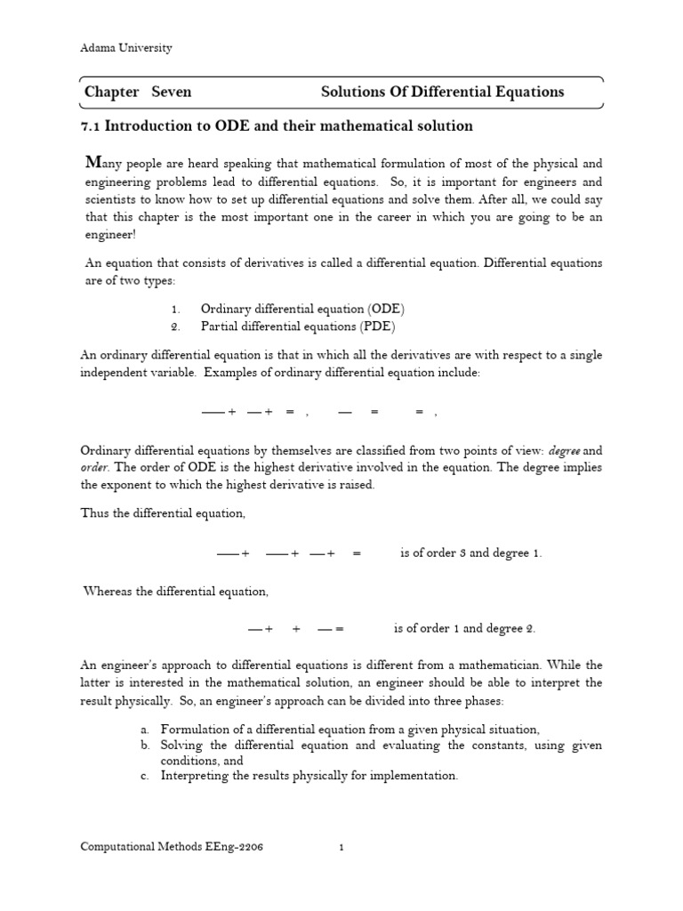 Solving Ordinary Differential Equations | PDF | Mathematical Analysis ...