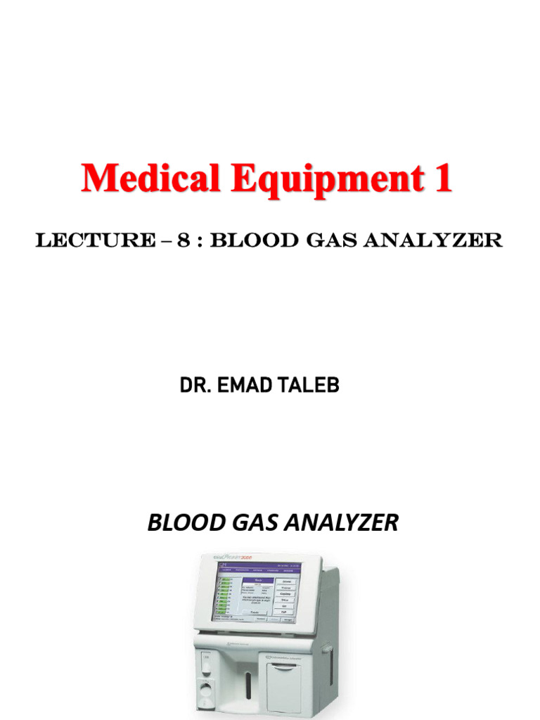 Blood Gas Analyzer Overview and Function | PDF | Ph | Electrode