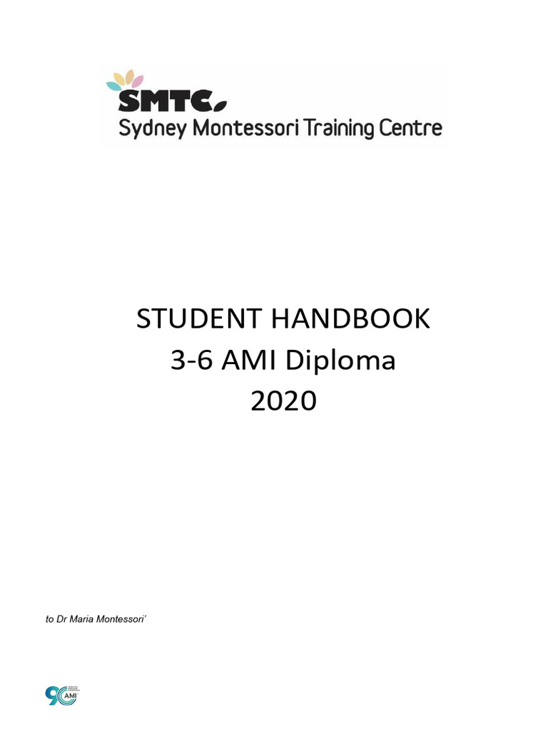 SMTC 2020 Student Handbook 3 6 Draft AP 17.12.19 | PDF | Montessori ...