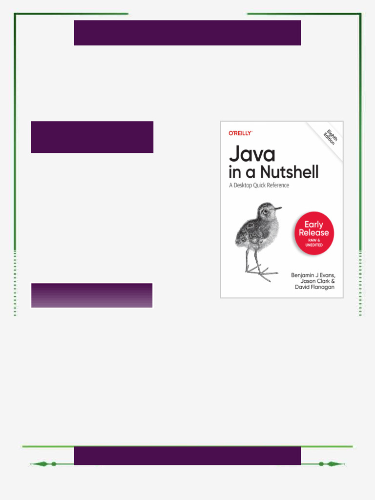 Java in a Nutshell, 8th Edition (Third Early Release) Benjamin J. Evans ...