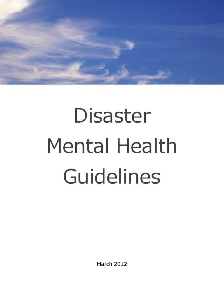 NATIONAL MENTAL HEALTH GUIDELINES intelligence overview