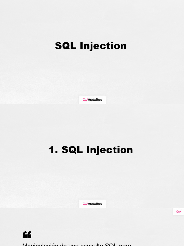 Prevención de SQL Injection en Bases de Datos | PDF