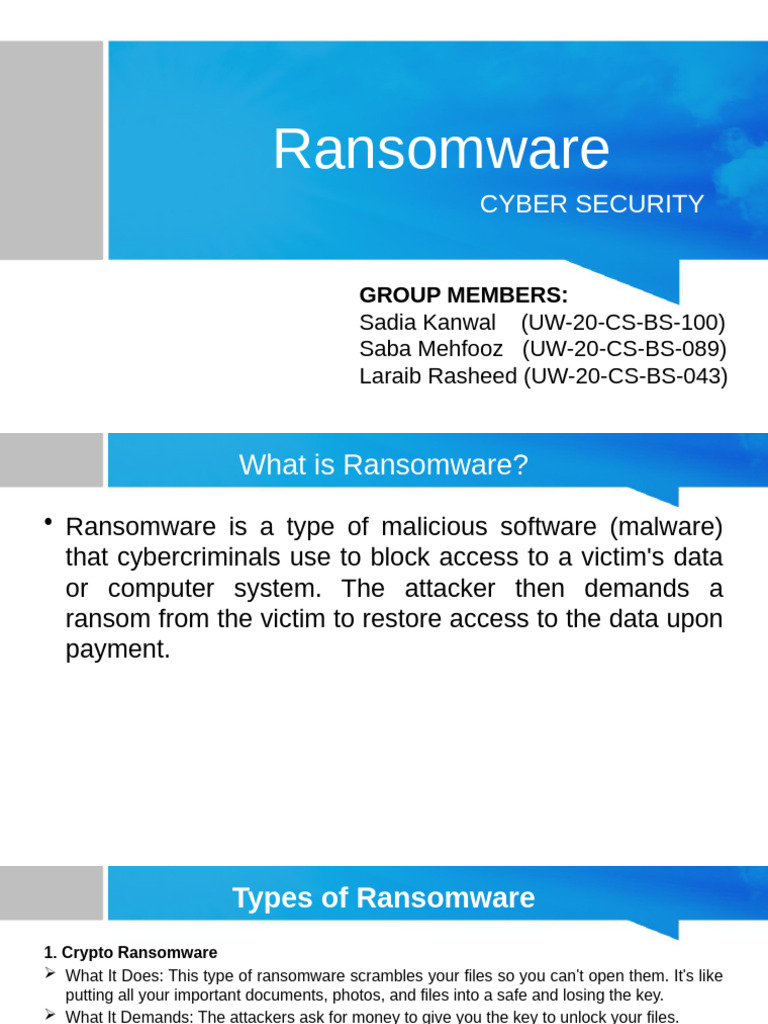 Understanding Ransomware Types and Solutions | PDF
