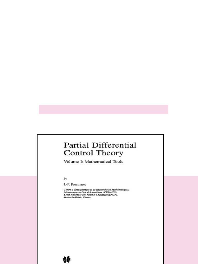 Partial Differential Control Theory Volume I Mathematical Tools Volume ...