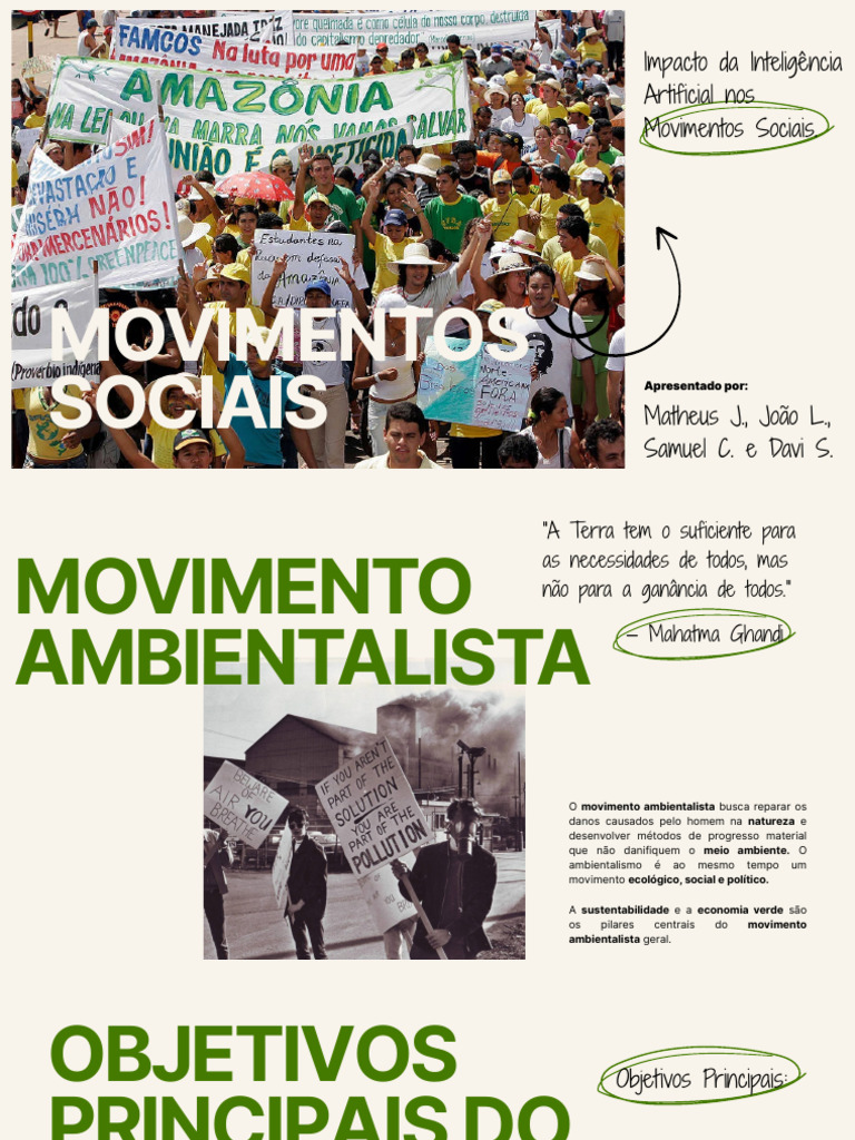IA e o Movimento Ambientalista | PDF | Movimento ambientalista ...