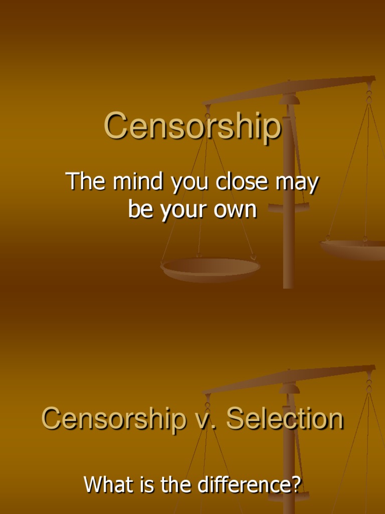 Censorship The Mind You Close May Be Your Own PDF Libraries