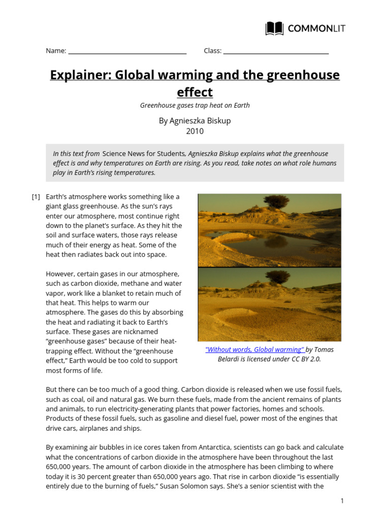Understanding the Greenhouse Effect | PDF | Greenhouse Effect ...