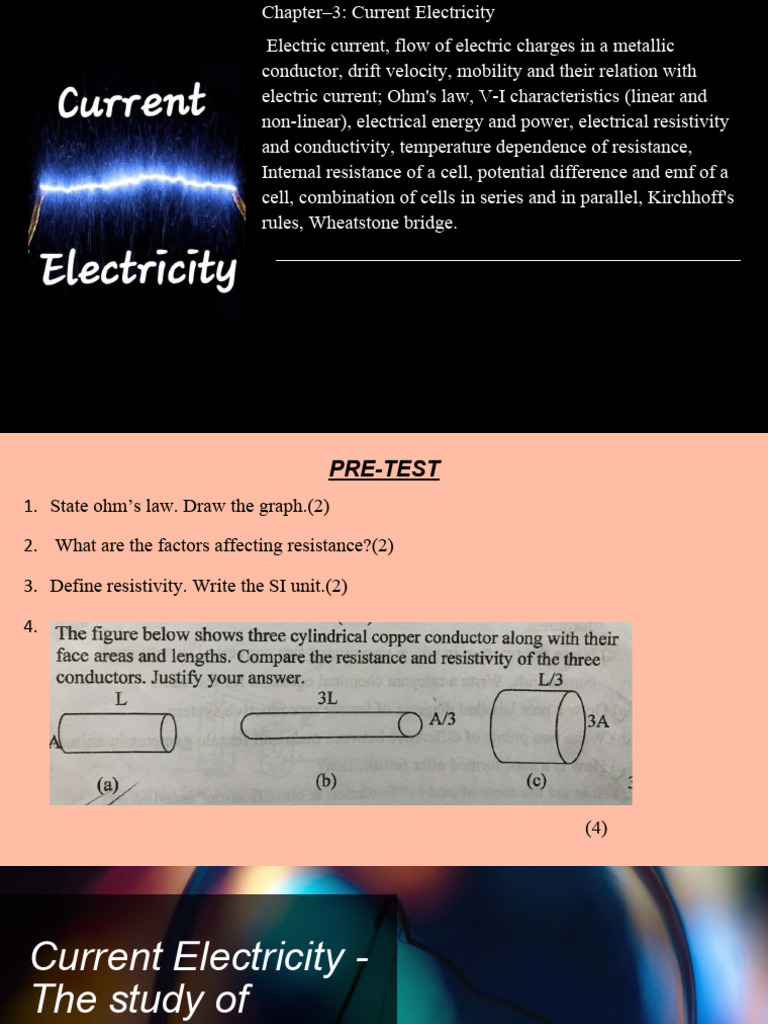Understanding Current Electricity Concepts | PDF | Electrical ...