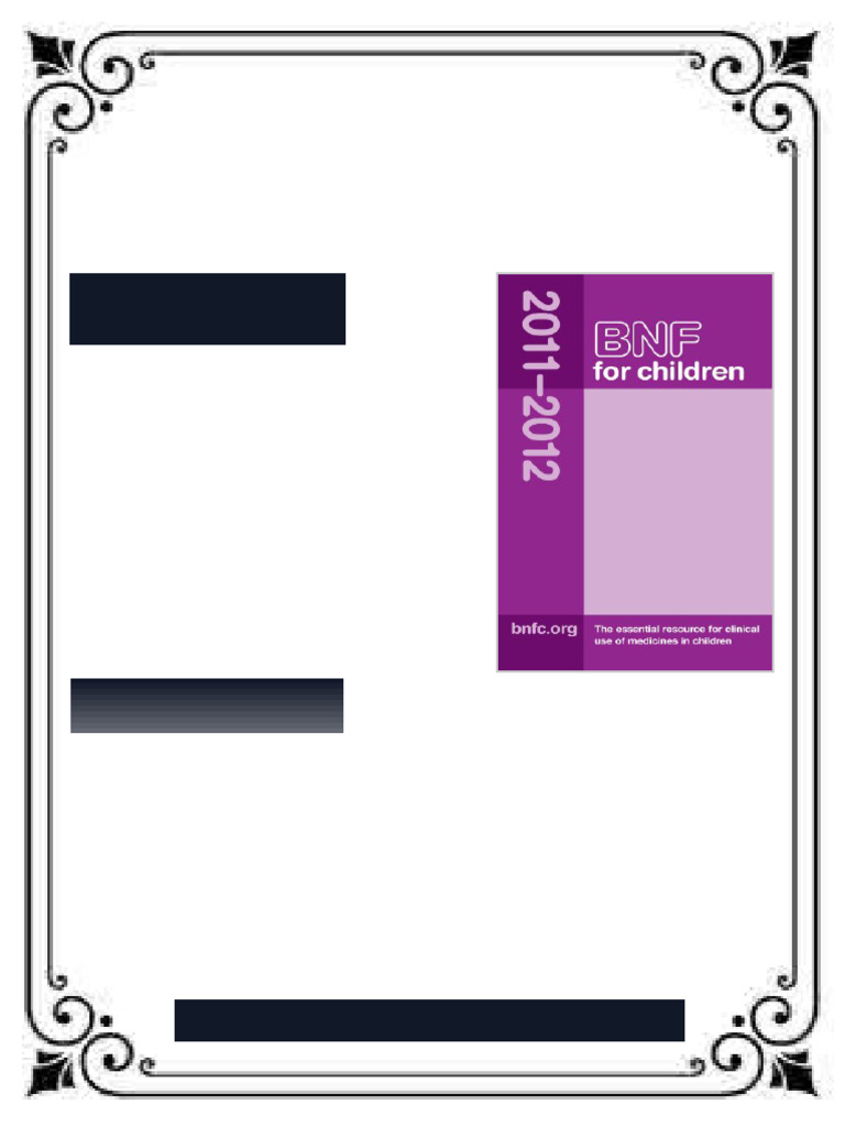 BNF for Children 2011 2012 British National Formulary for Children 1 ...