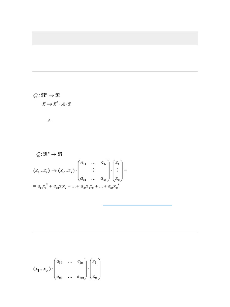 Clasificación de Formas Cuadráticas | PDF | Matriz (Matemáticas ...