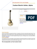 Gibson Les Paul Custom Electric Guitar, Alpine White