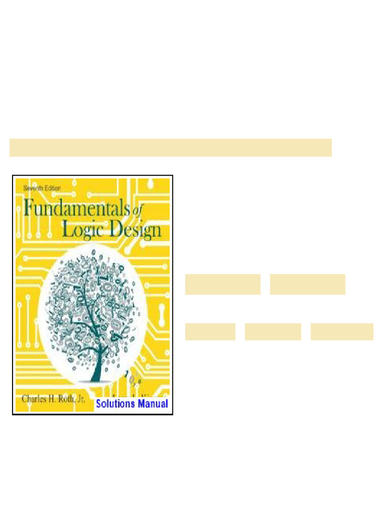 Fundamentals of Logic Design 7th Edition Roth Solutions Manual - test ...