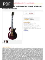 Gibson Les Paul Studio Electric Guitar, Wine Red, Chrome Hardware