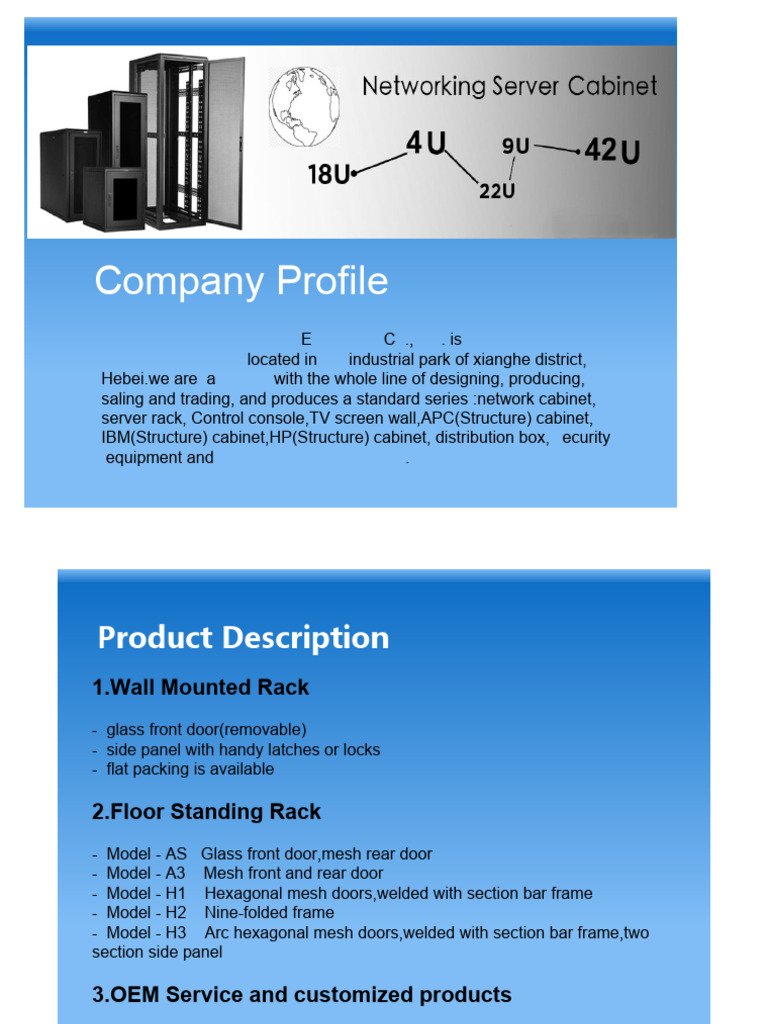 Server Racks and Network Cabinets | PDF | Door