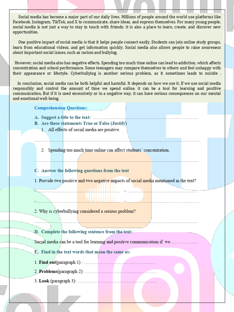 Social Media Reading Text | PDF | Social Psychology | Behavioural Sciences