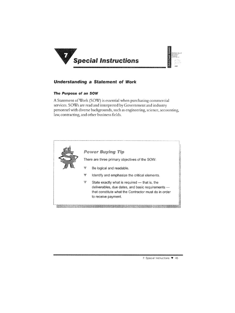 Understanding Statement of Work | PDF