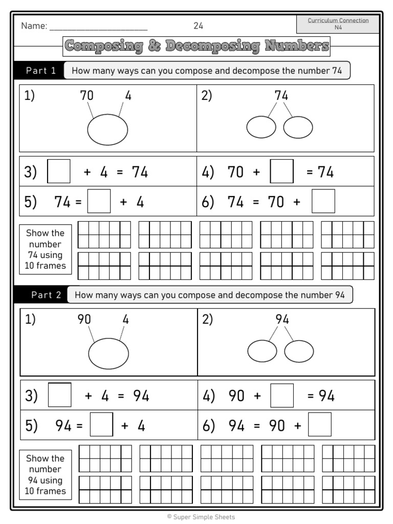 1 - Grade 2 Math - Manitoba - Composing and Decomposing Numbers | PDF