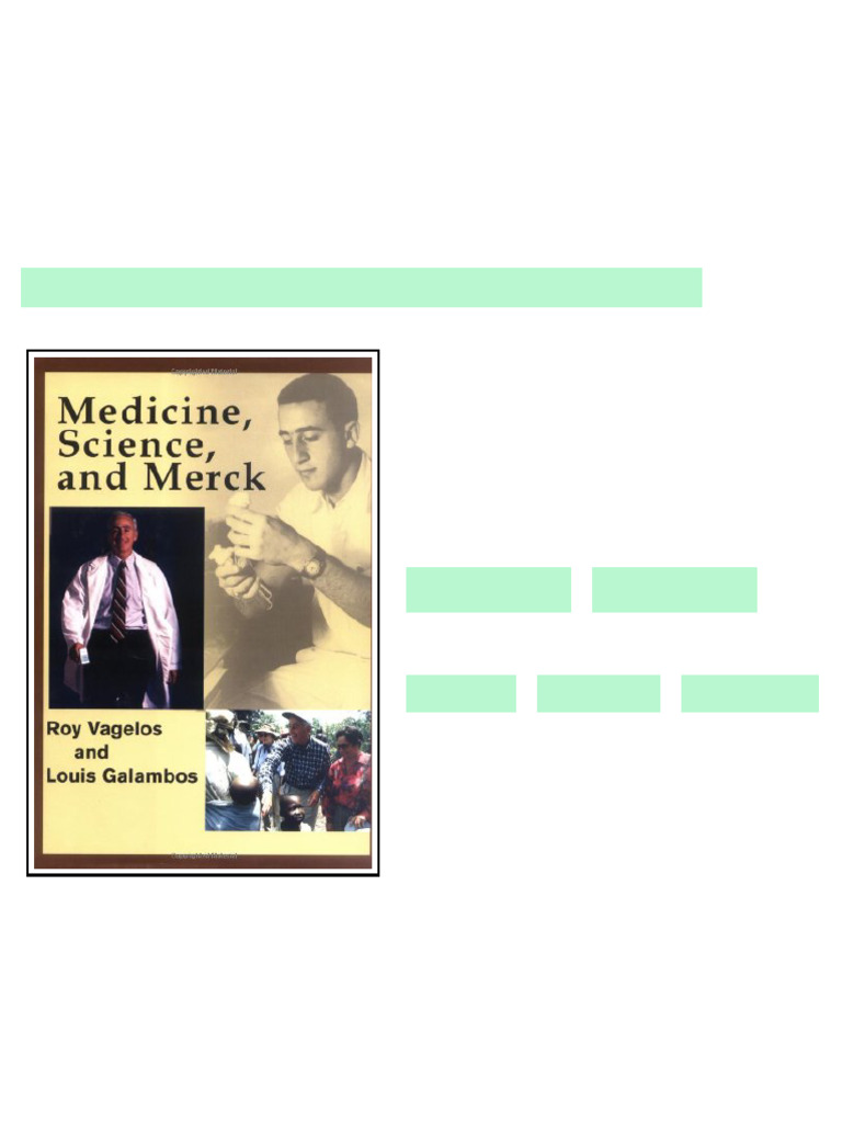 Medicine Science and Merck 1st Edition P. Roy Vagelos - ebook and ...
