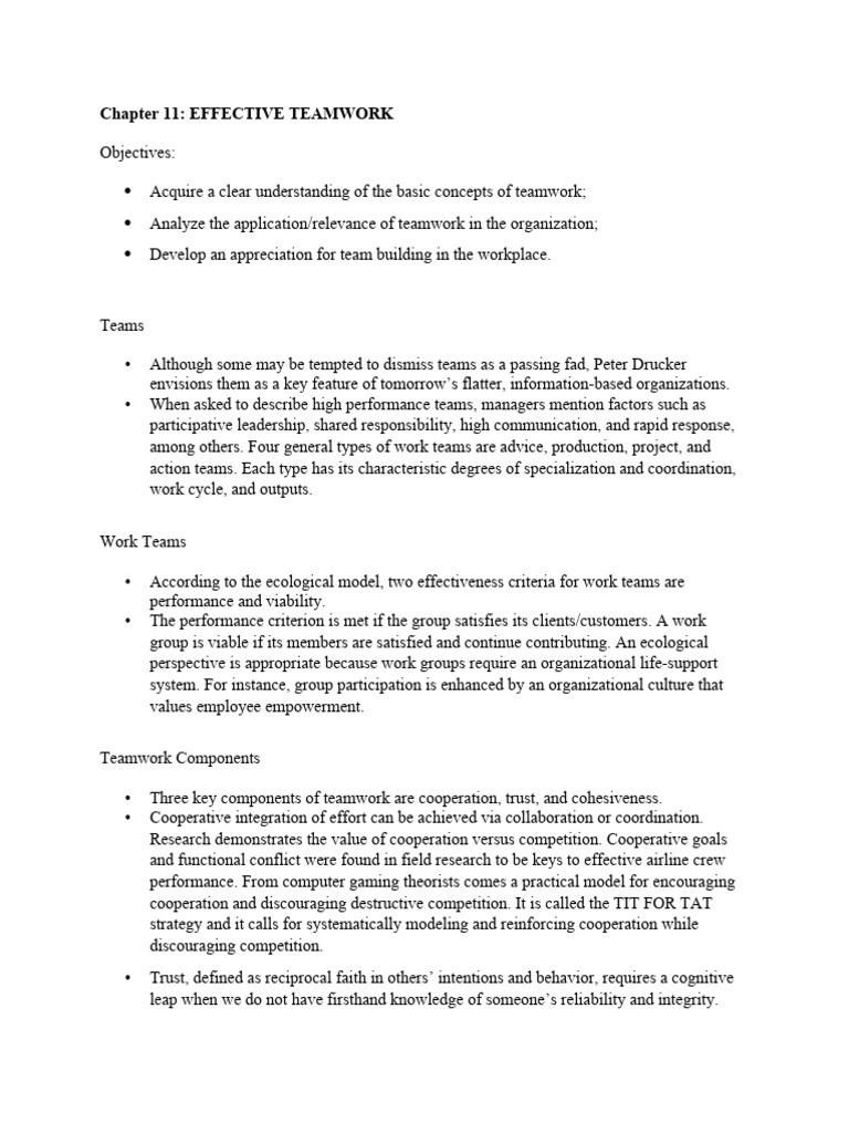 Mastering Effective Teamwork Strategies | PDF | Leadership | Cooperation