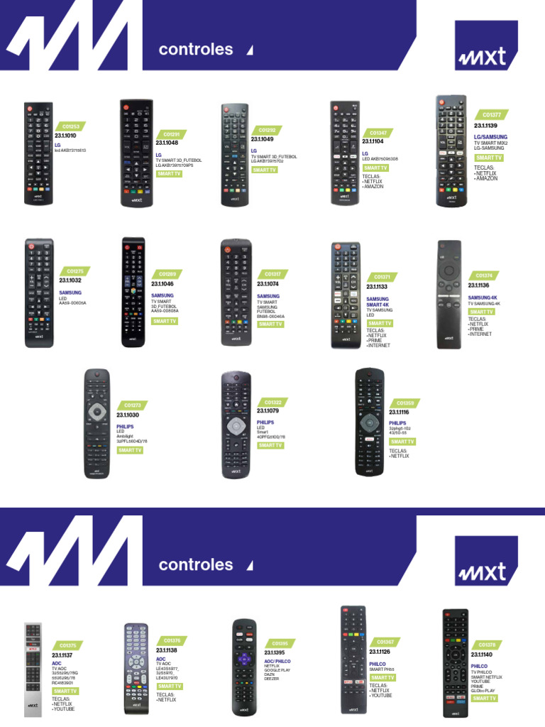Smart TV Remote Control Models List | PDF | E Commerce | Promotion And ...