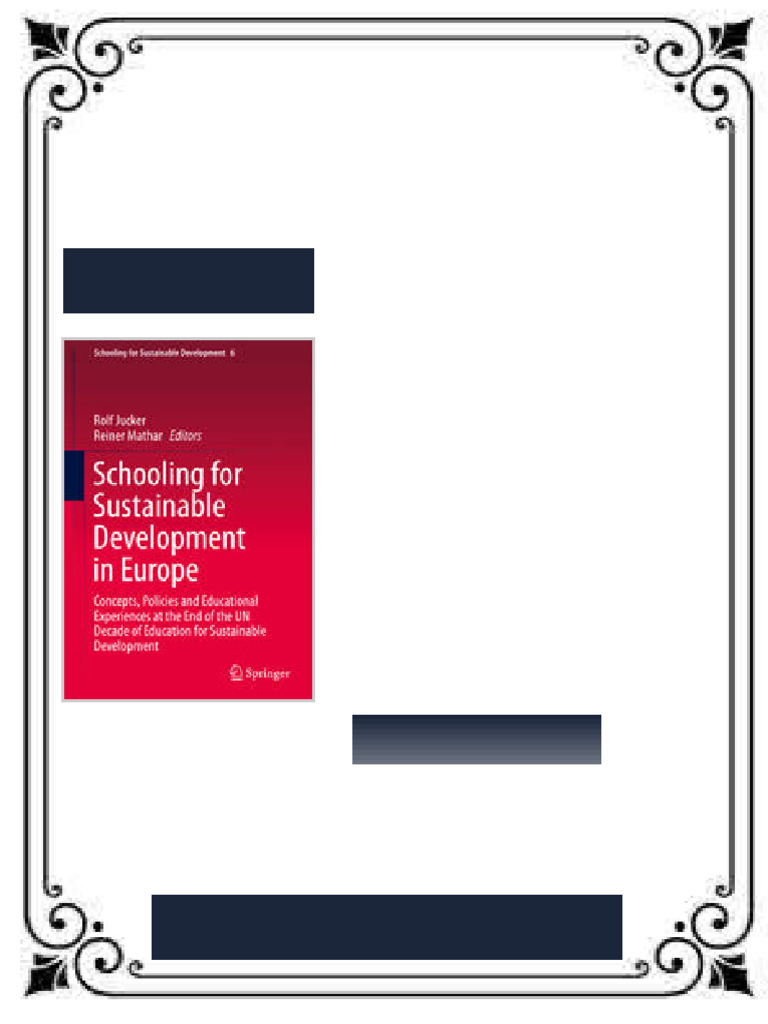 Schooling for Sustainable Development in Europe Concepts Policies and ...