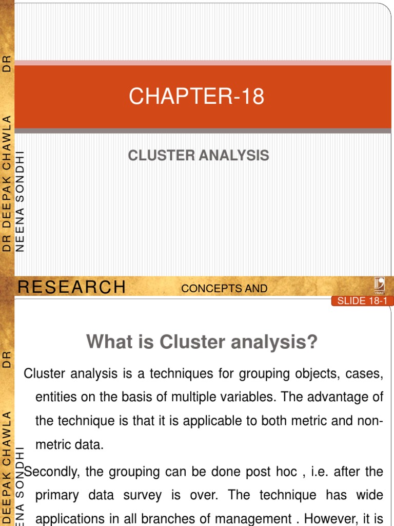 cluster analysis in research methodology pdf