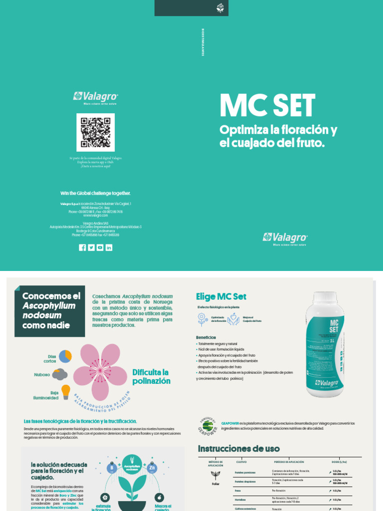 Optimiza Floración y Cuajado con MC Set | PDF | Botánica | Reproducción ...