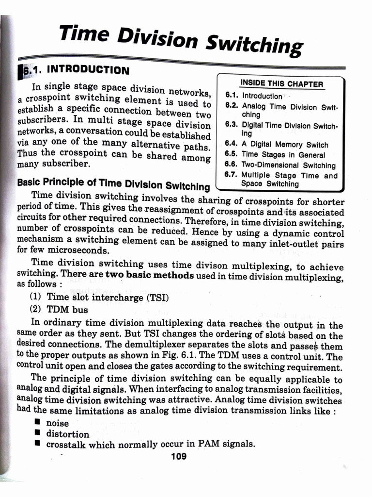 Time Division Switching Explained | PDF | Computer Engineering ...