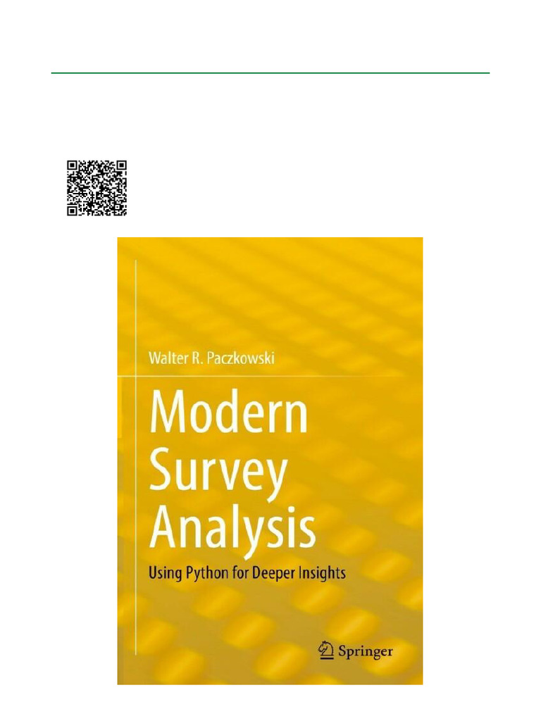 Modern Survey Analysis Using Python for Deeper Insights ISBN ...
