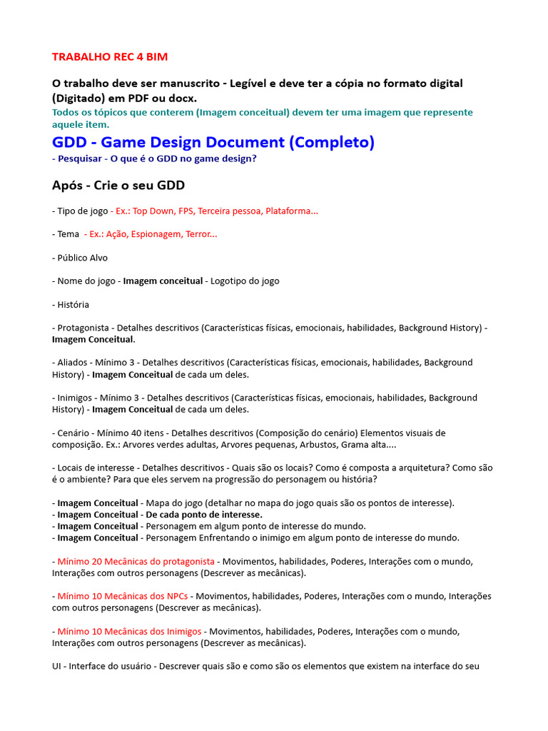 Guia Completo para Criar um GDD | PDF