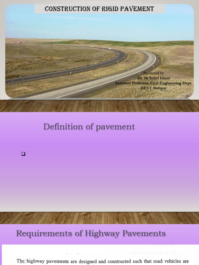 Rigid Pavement Construction Guide | PDF | Concrete | Road Surface