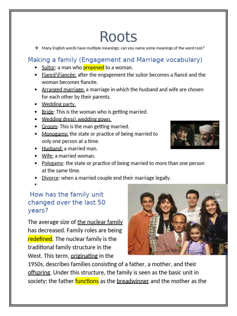 Roots | PDF | Family | Engagement