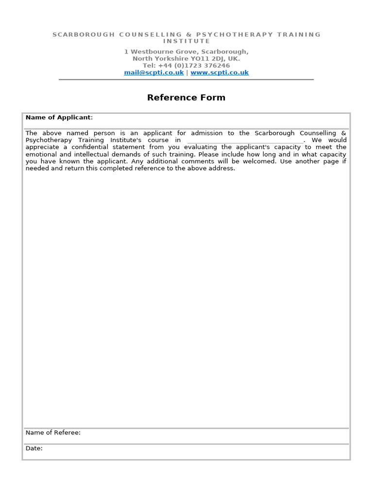 Reference Form 2021 | PDF