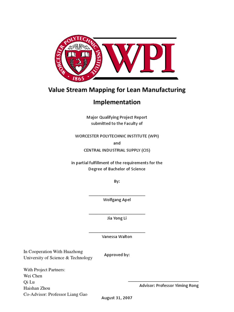 Value Stream Mapping in Visio for CIS | PDF | Lean Manufacturing ...