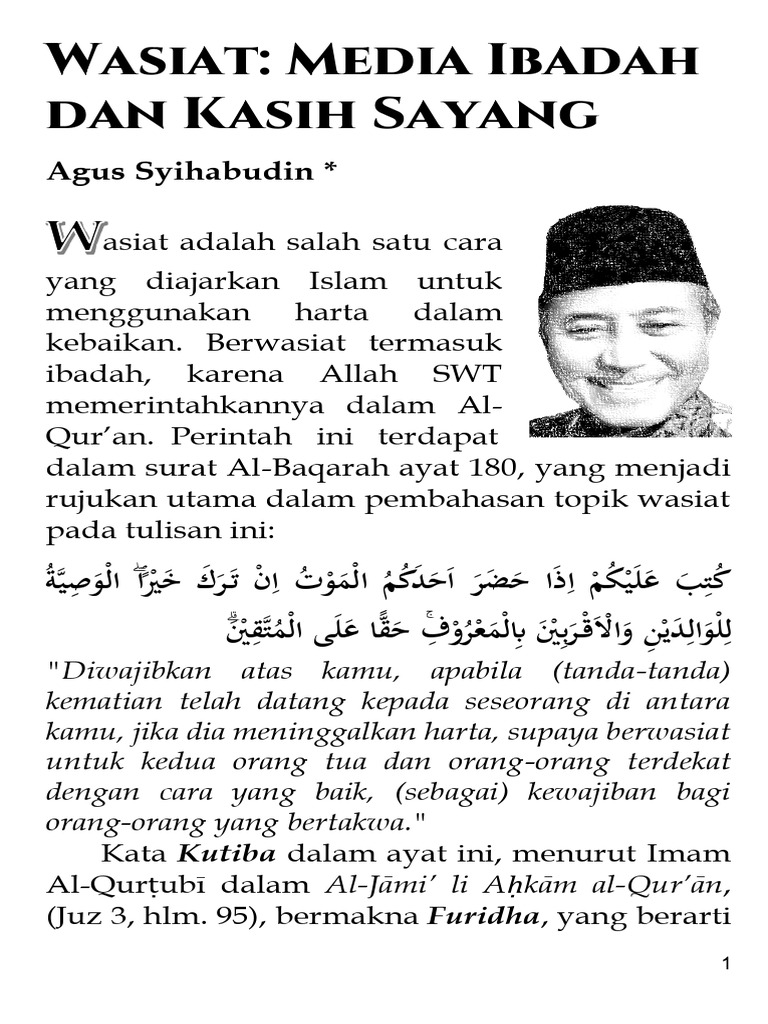Pentingnya Wasiat dalam Islam | PDF
