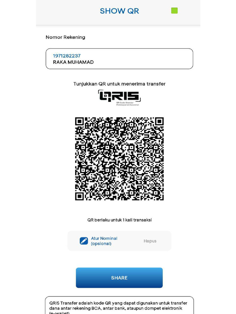 QR Code BCA - Raka Muhamad | PDF