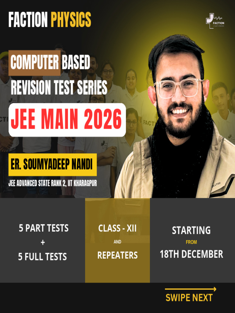 JEE Main 2026 Physics Test Series | PDF