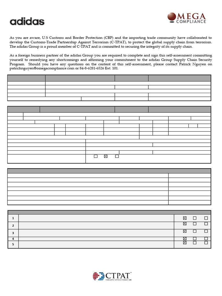 adidas Group Security Self-Assessment Form | PDF | Computer Security ...