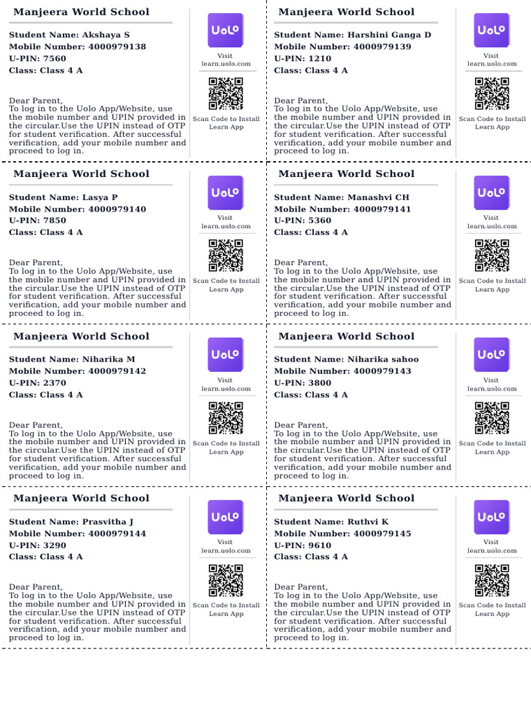 Manjeera World School Uolo Login Guide | PDF | Cryptography | Computer ...