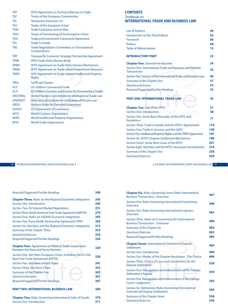 International Trade and Business Law Guide | PDF | Protectionism ...