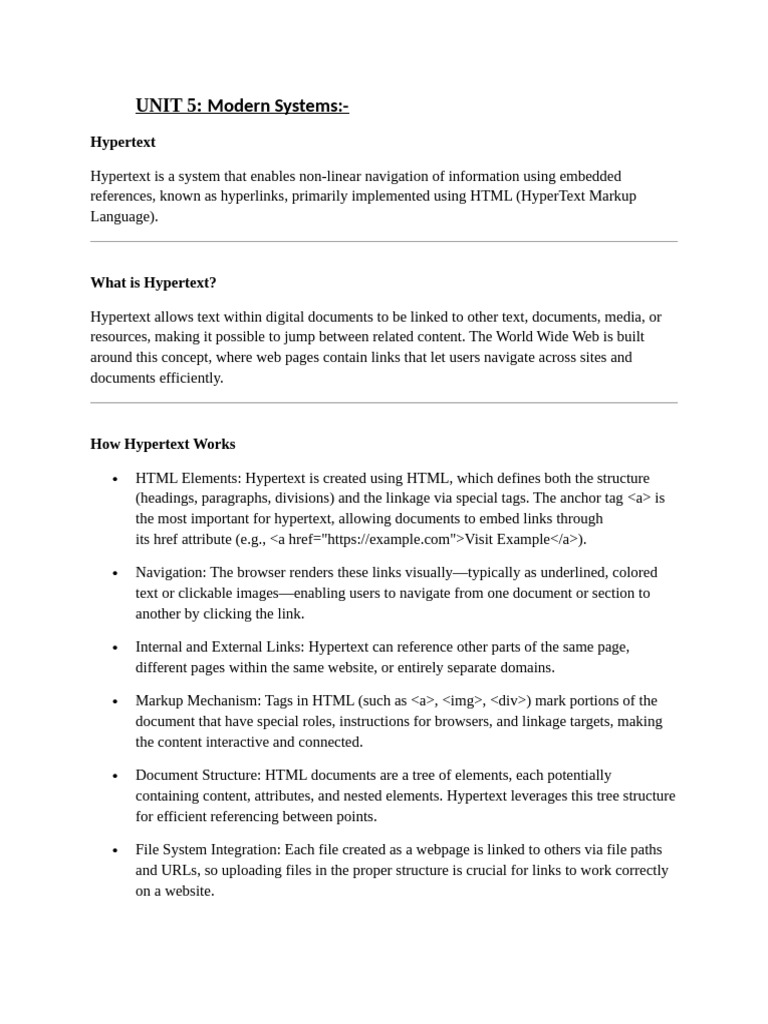 Unit 5_hci Notes | PDF | Hyperlink | Html