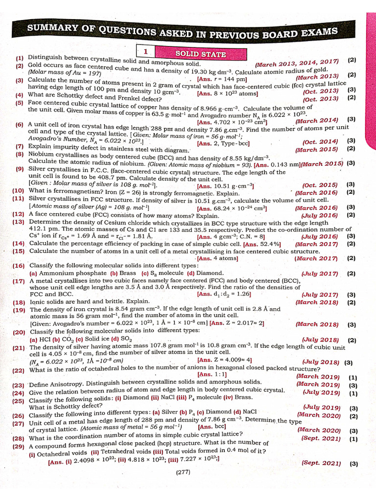 Pyq of Board Exams | PDF